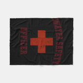 Swimming Water Safety Officer Off Duty Vacay Lifeg Fleece Deken (Voorkant (Horizontaal))