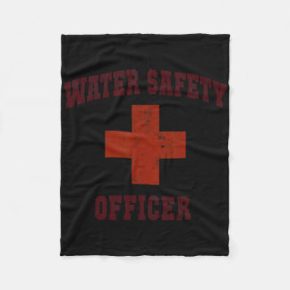 Swimming Water Safety Officer Off Duty Vacay Lifeg Fleece Deken