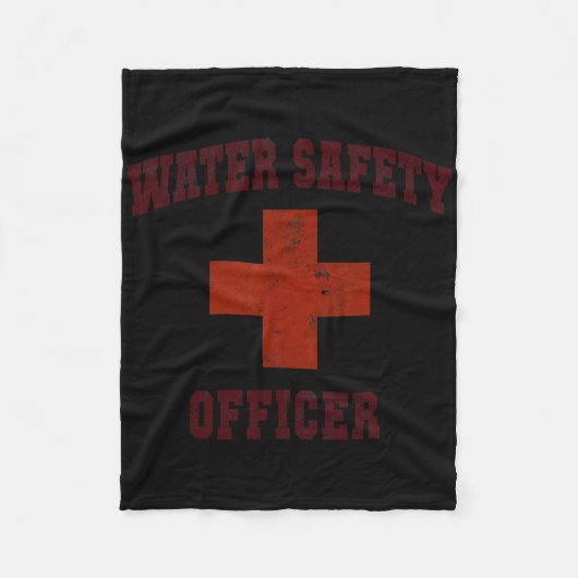 Swimming Water Safety Officer Off Duty Vacay Lifeg Fleece Deken (Voorkant)