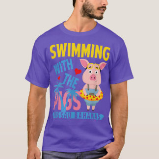 Swimming With The Pigs Nassau Bahamas Hello Summer T-shirt