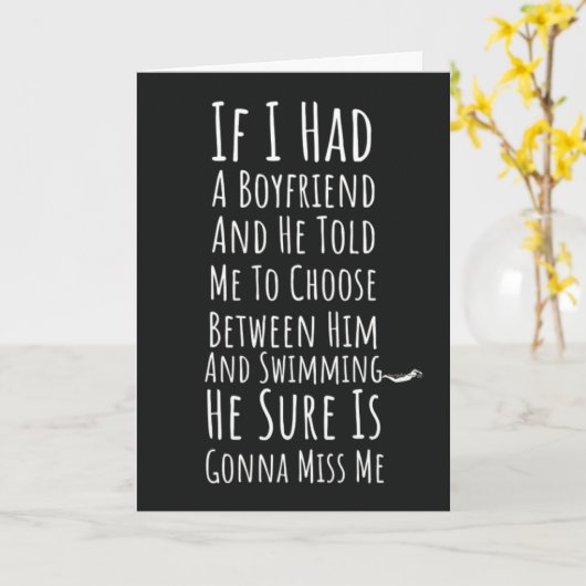 Swimming Women Cards Swimmer For Her Female Ladies Kaart (Gele Bloem)