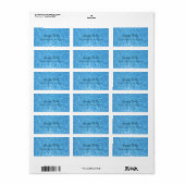 Swimmingpool Blue Aqua Handgeschreven Script Water Etiket (Full Sheet)