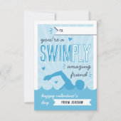 Swimply Geweldig | Zwem Valentijnkaart Kaart (Voorkant)