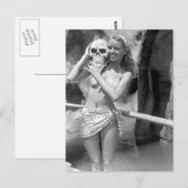 Swimsuit Beauty. Zwart-witte foto Briefkaart (Voorkant / Achterkant)