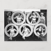 Swimsuit Flapper meisjes Briefkaart (Voorkant)