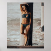 Swimsuit Model At The Beach Poster (Voorkant)