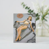 Swimsuit model  foto briefkaart (Staand voorkant)