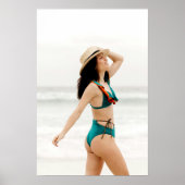 Swimsuit Model In Teal Bikini Poster (Voorkant)