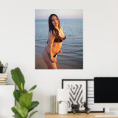 Swimsuit Model Wearing Black Bikini Poster (Thuiskantoor)