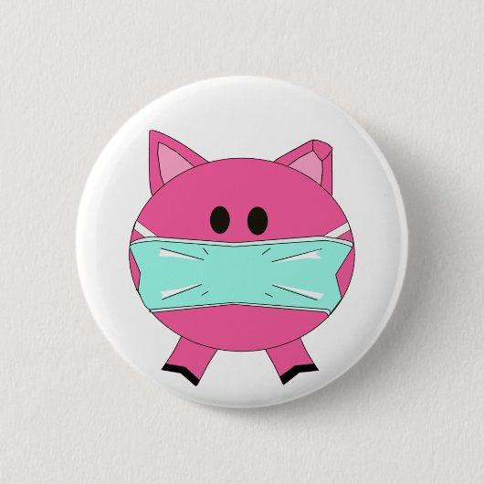 Swine Flu Badge Ronde Button 5,7 Cm (Voorkant)