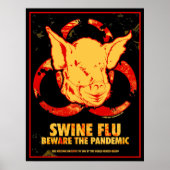 SWINE FLU - Let op de pandemie! Poster (Voorkant)