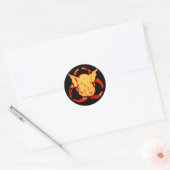 SWINE FLU - Let op de pandemie! Ronde Sticker (Envelop)