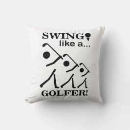 Swing als een golfer golf kussen