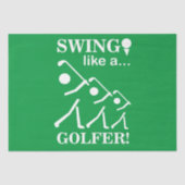 Swing als een golfer golf tissuepapier (Voorkant)