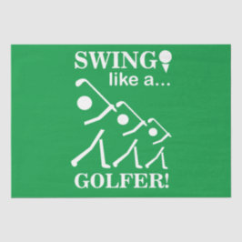 Swing als een golfer golf tissuepapier
