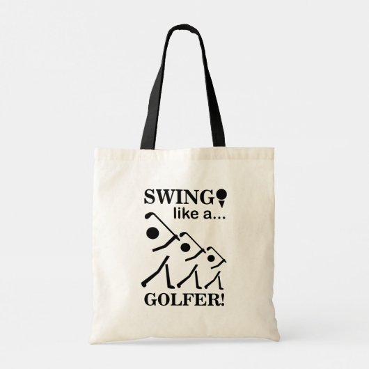 Swing als een golfer golf tote bag (Achterkant)