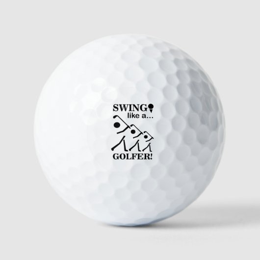 Swing als een golfer golfballen (Voorkant)