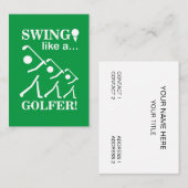 Swing als een golfinstructeur Golf Pro Visitekaartje (Voorkant / Achterkant)