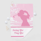 Swing als een Lady Golf handdoek (Insitu)