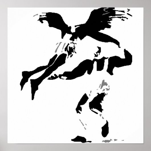 Swing Angel Wall Canvas Poster (Voorkant)