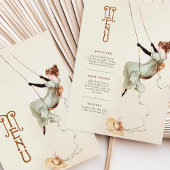 Swing Art Nouveau Wedding Menu Kaart