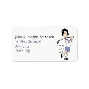 Swing as a Girl Women's Golf Custom Address Etiket