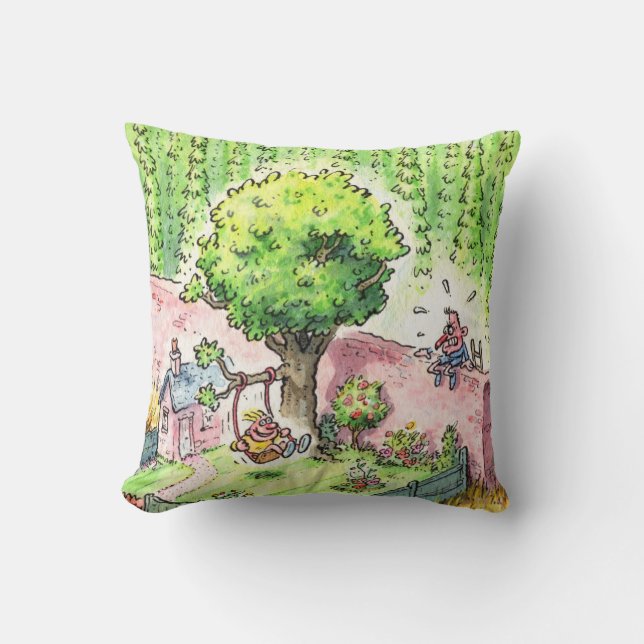 Swing Boy werpt grote groene Kussen (Voorkant)