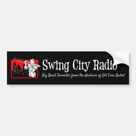 Swing City Radio - Bumpersticker (Voorkant)