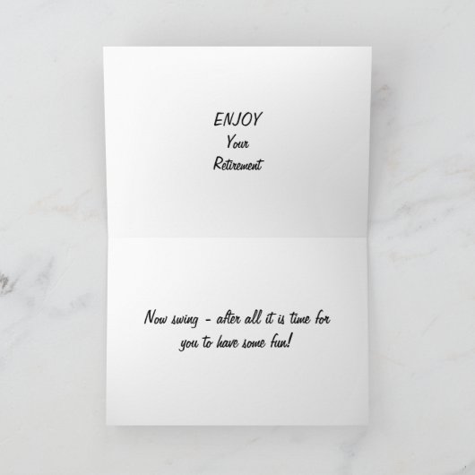 SWING DAN GENIETEN VAN UW PENSIOEN KAART (Binnen)