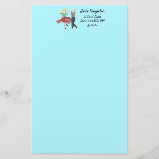 Swing Dance Briefpapier (Voorkant)