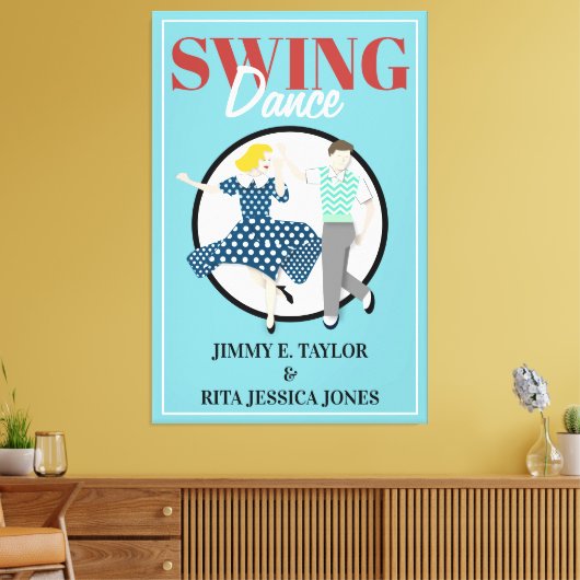 Swing Dance Canvas Afdruk (Insitu (Woonkamer))