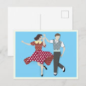 Swing Dance Couple Briefkaart (Voorkant / Achterkant)