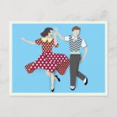 Swing Dance Couple Briefkaart (Voorkant)