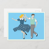 Swing Dance Couple Briefkaart (Voorkant / Achterkant)