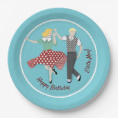 Swing Dance Couple Papieren Bordje (Voorkant)