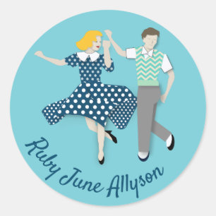 Swing Dance Couple Ronde Sticker