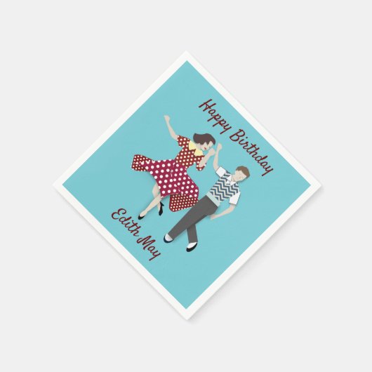 Swing Dance Couple Servet (Hoek)