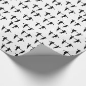 Swing Dance Couple Silhouettes Gift Wrapping Paper Cadeaupapier (Hoek)