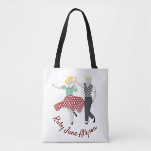 Swing Dance Couple Tote Bag