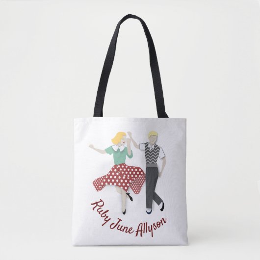 Swing Dance Couple Tote Bag (Voorkant)