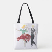 Swing Dance Couple Tote Bag (Achterkant)