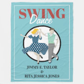 Swing Dance Fleece Deken (Voorkant)