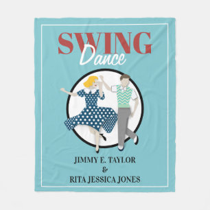 Swing Dance Fleece Deken