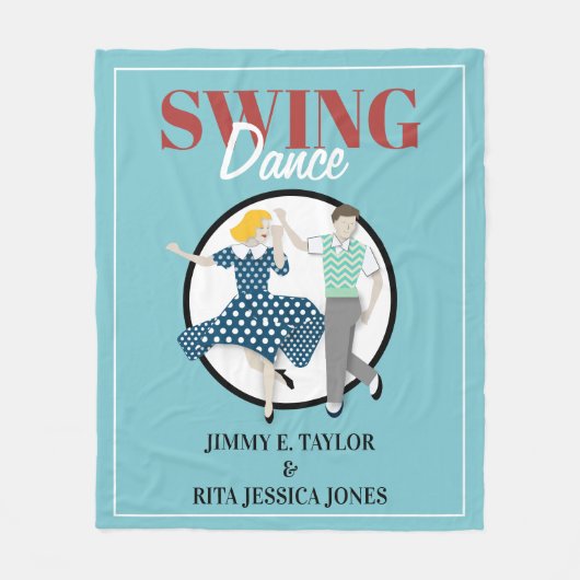 Swing Dance Fleece Deken (Voorkant)