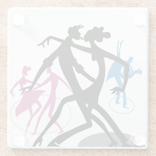 Swing Dance Glazen Onderzetter (Achterkant)