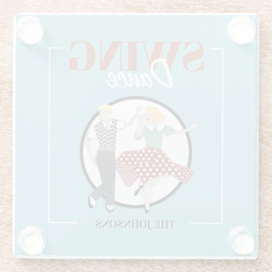 Swing Dance Glazen Onderzetter (Achterkant)
