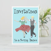 Swing Dance Kaart (Staand voorkant)