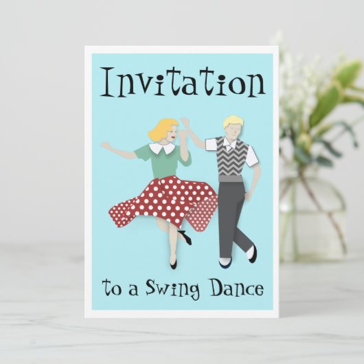 Swing Dance Kaart (Staand voorkant)