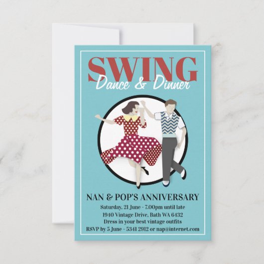 Swing Dance Kaart (Voorkant)