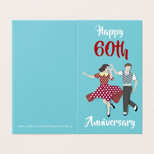 Swing Dance Kaart (Buitenkant ongevouwen)